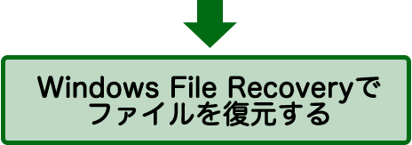 Windows File Recoveryでファイルを復元する