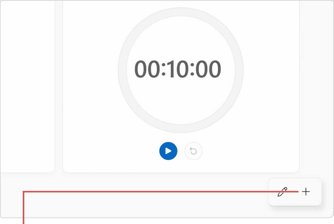 Windowsでタイマーを設定：新しいタイマーの追加（手順1）