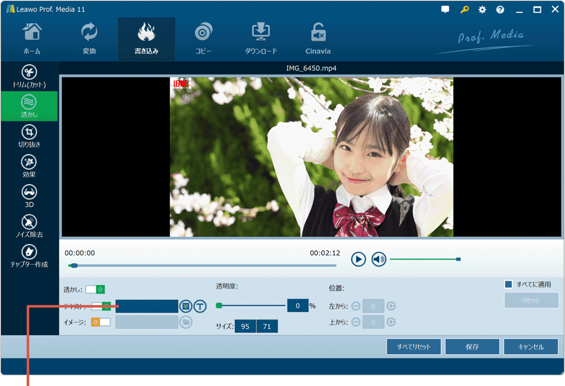 テキストを入力