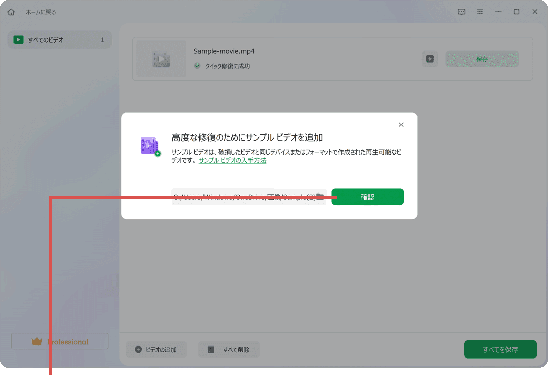 動画を修復:高度な修復方法(手順4)