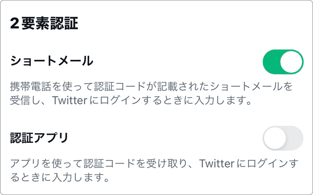Twitter 2重要素認証 無効