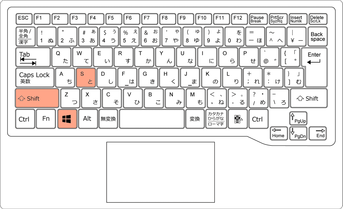 SnippintToolを起動している様子